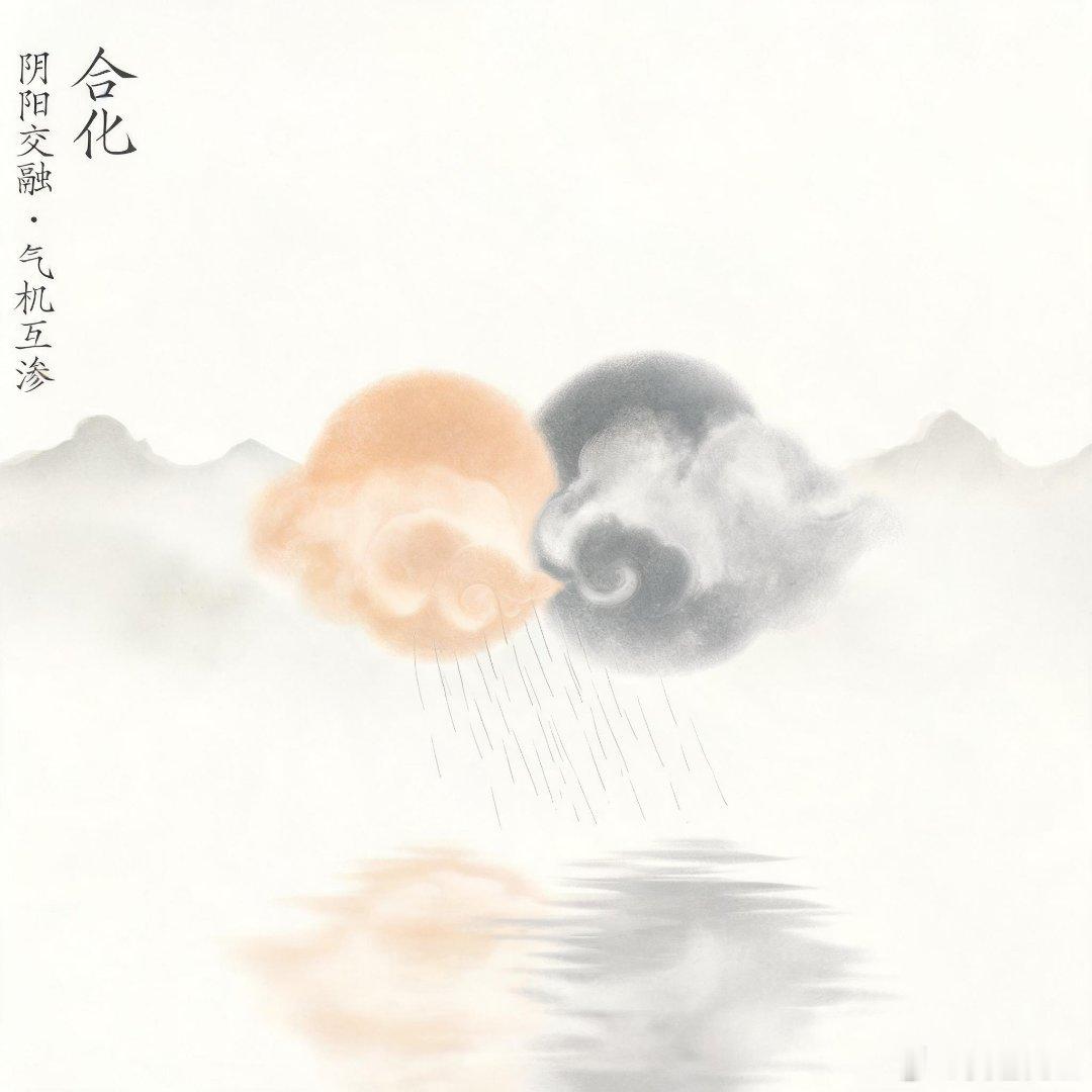 「合化」：两种原本独立的气碰到一起，在特定的时节条件下，变成了另一种完全不同的气