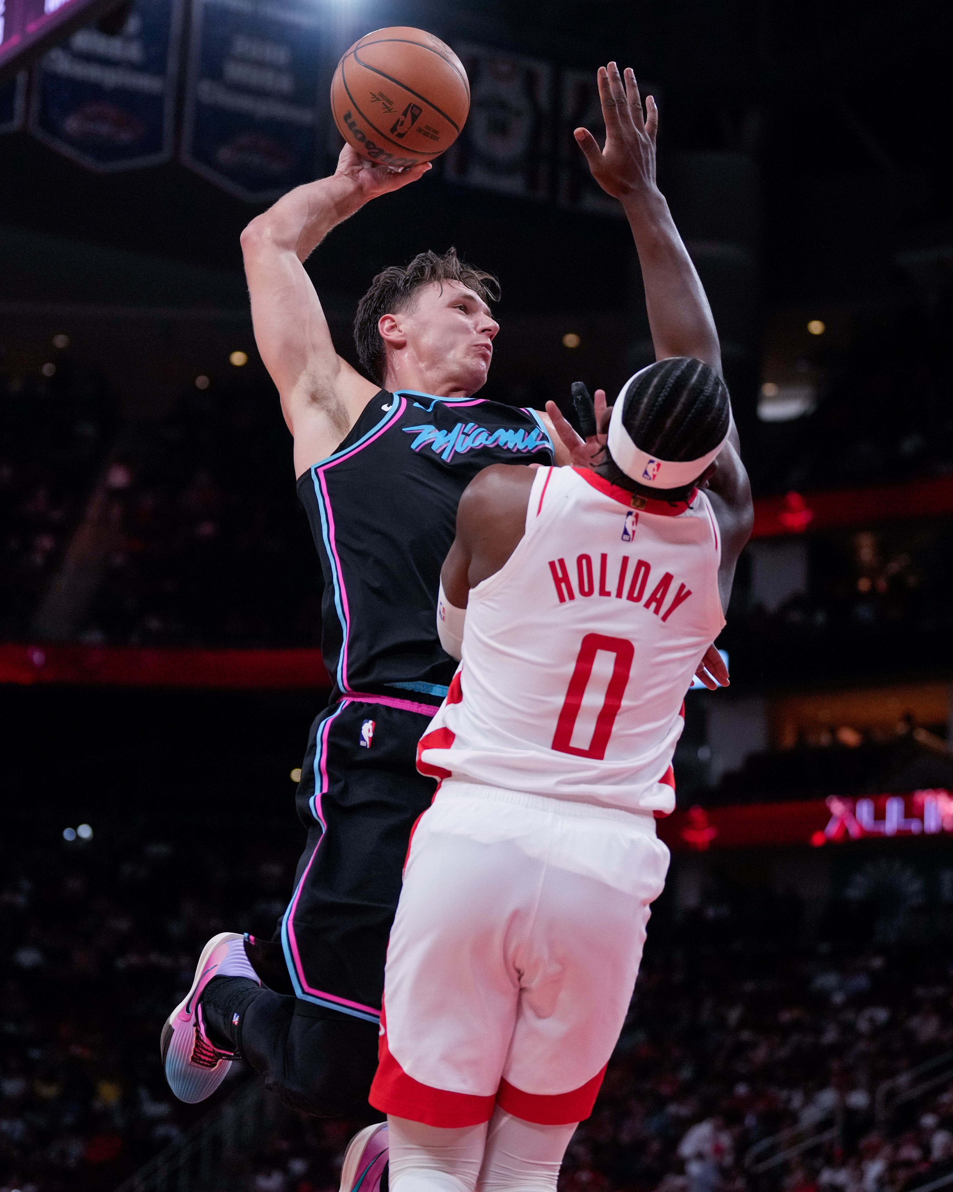 暴力美学！拉尔森的超级暴扣🔥热火vs火箭迈阿密热火