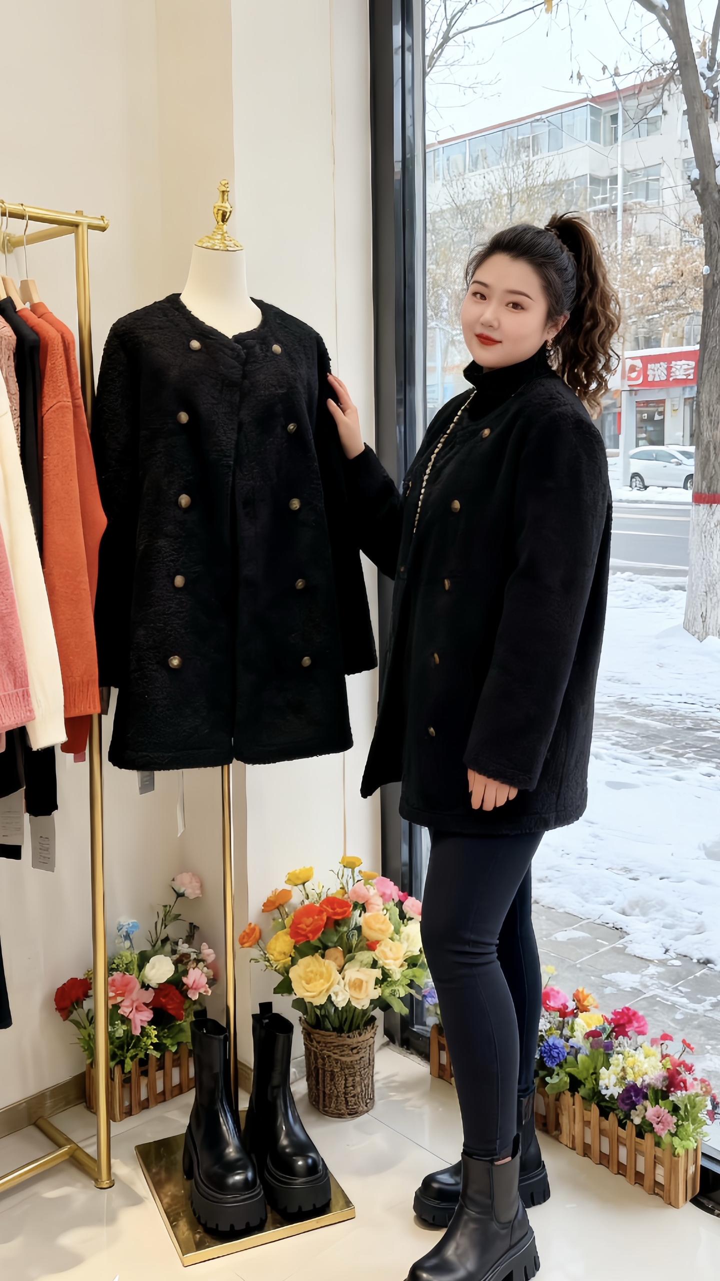 秋冬穿搭 保暖又好看一键入冬穿搭大码女装遮肉显瘦