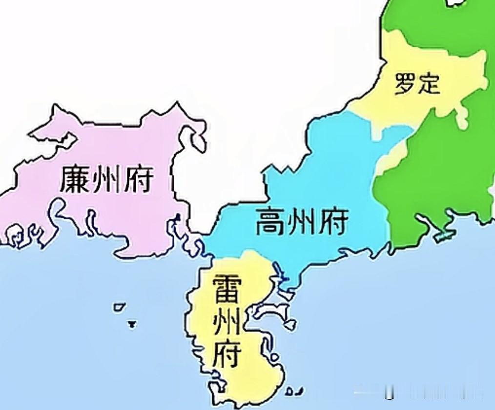 廉江、雷州、高州、罗定原先都是声名显赫的州府，如今却全都没能成为地级市，反倒成了