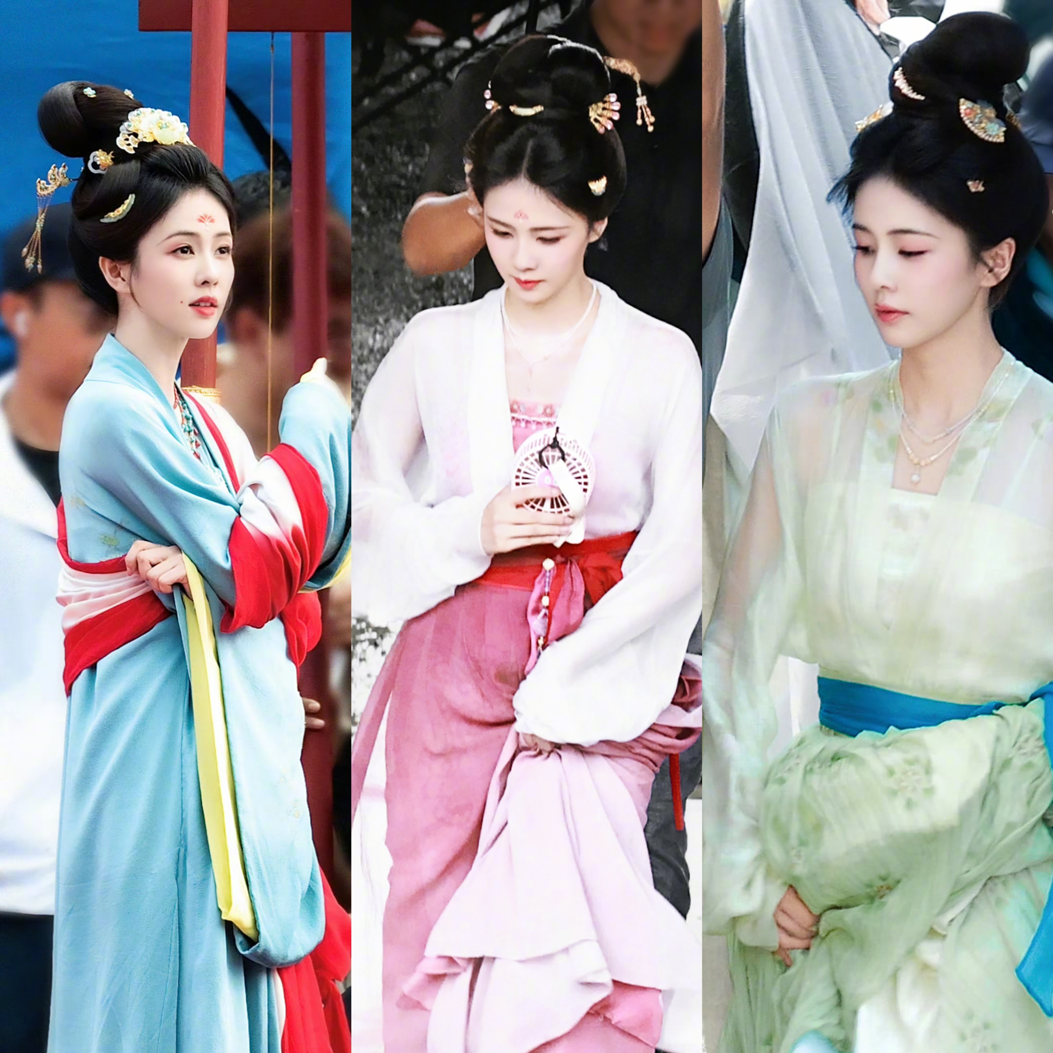 在拍剧，上新了好多漂亮衣服，瞅瞅[喵喵]《莫离》白鹿            《表