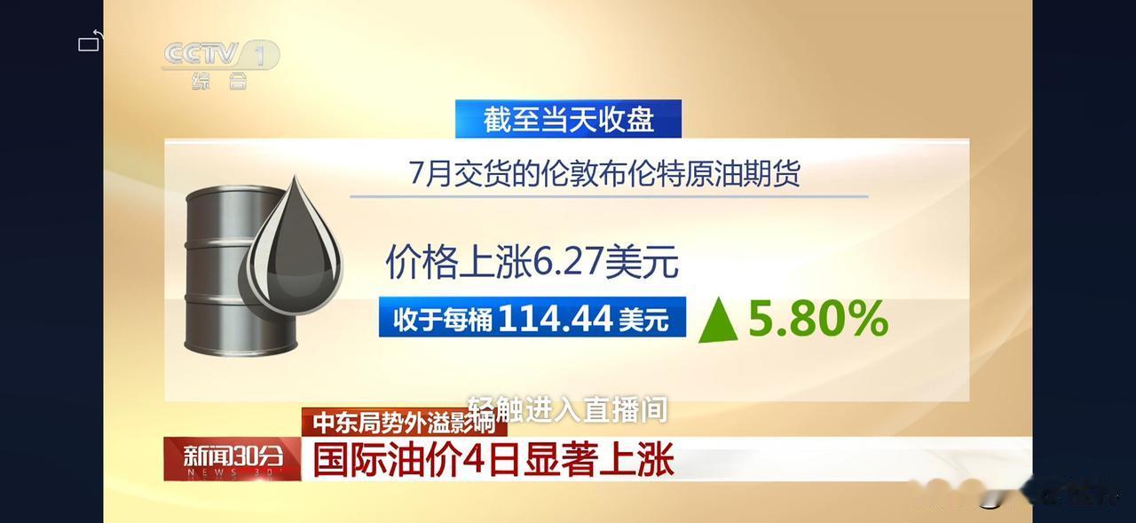 5月4日，油价又涨了，这阿联酋部署了以色列的反导系统，这是历史上第一次，这岂能让