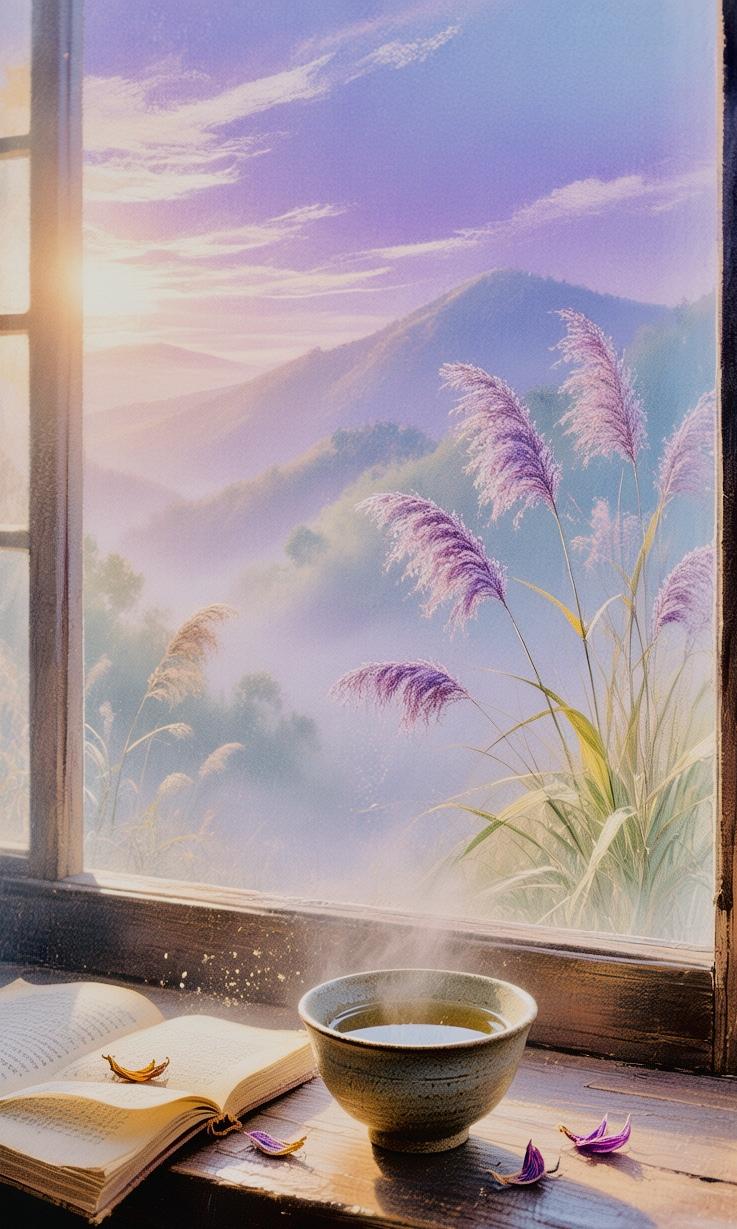 《晨课》

光踮脚推窗，鸟鸣

衔来第一缕软

露珠悬檐，替昨夜星子

落进粗陶