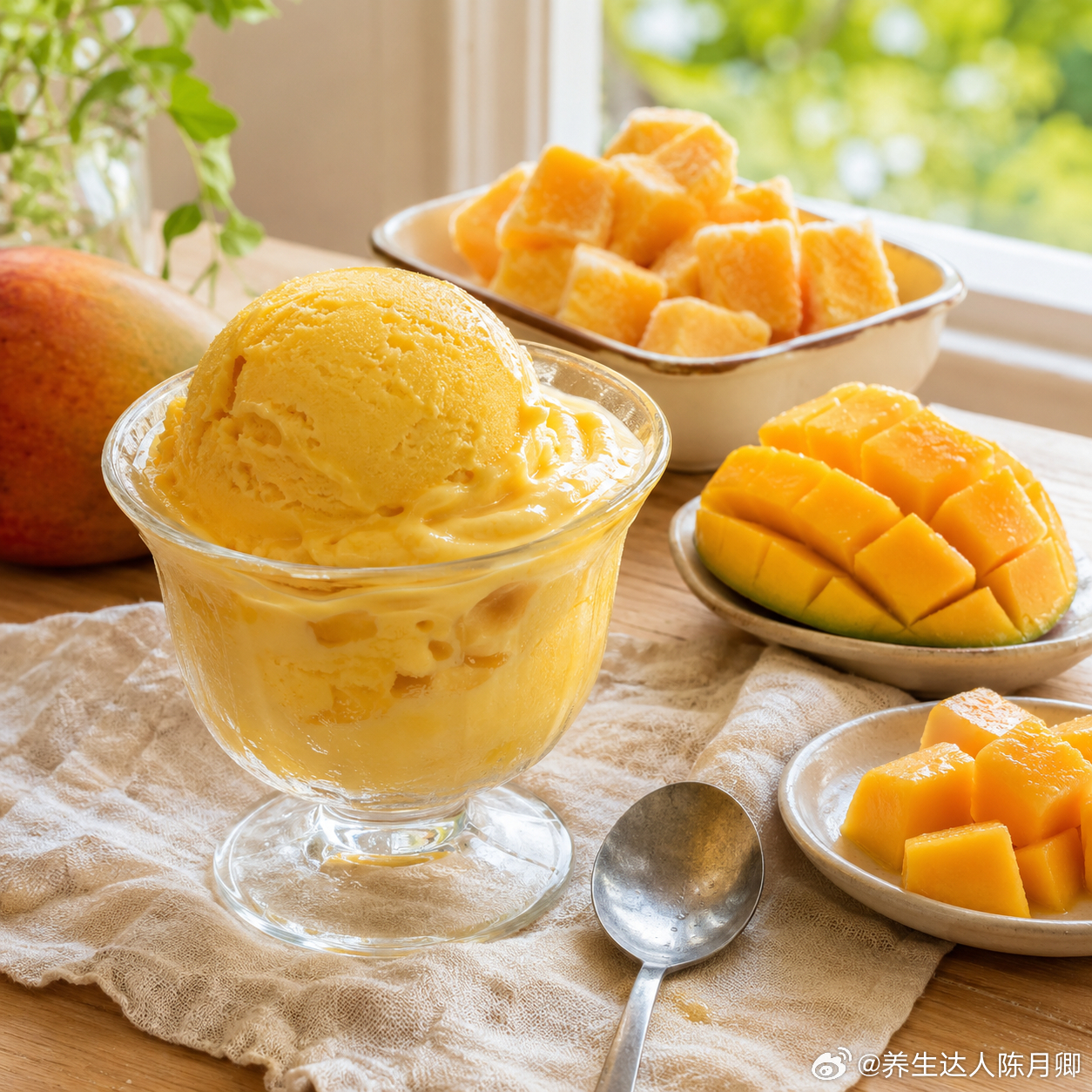 【连李时珍都认证的「果中极品」🥭夏天这样吃不仅护眼，还能透心凉～】夏季的「果中