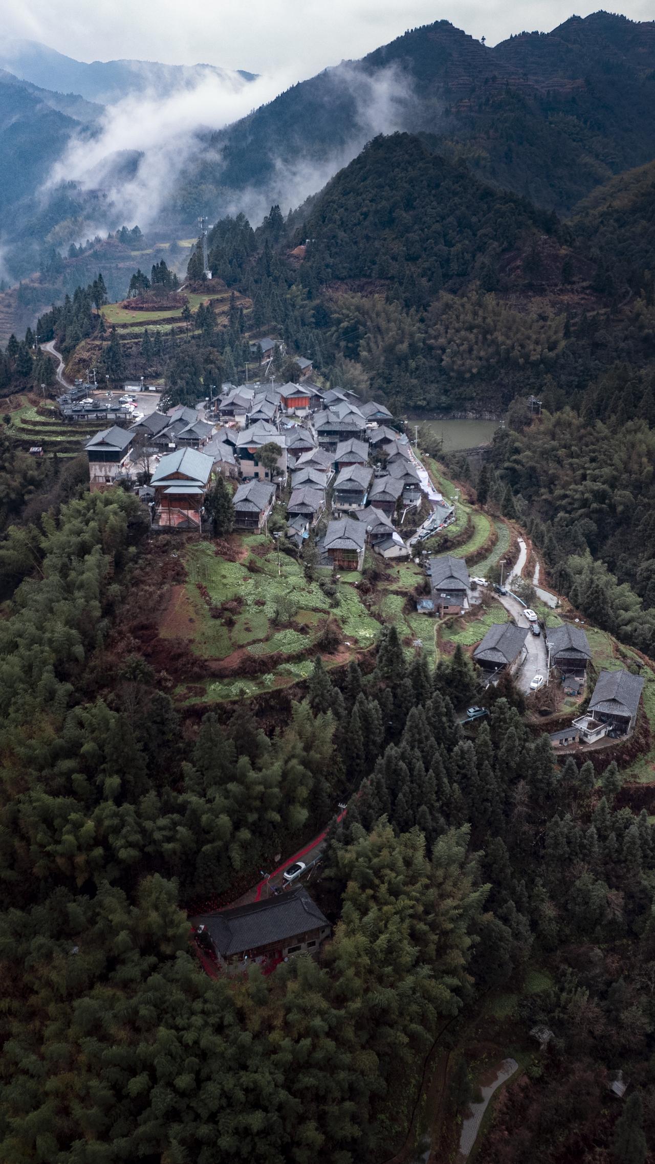 航拍最美乡村 贵州 雷山县