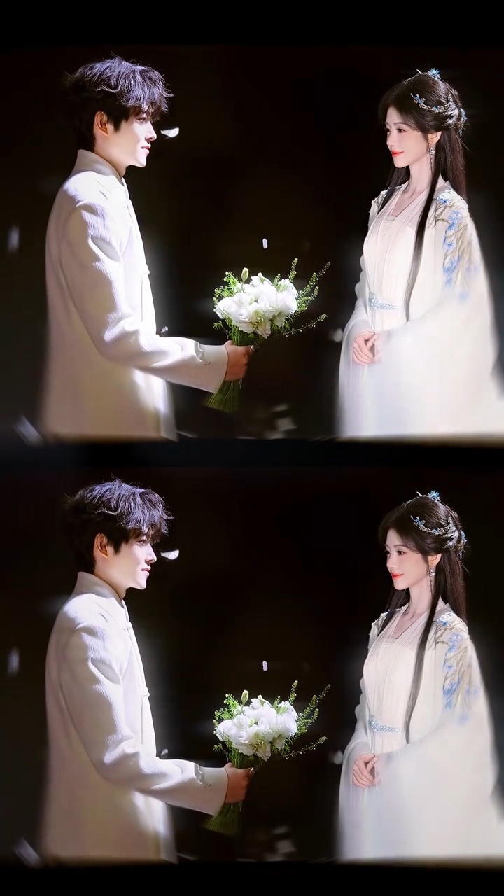 “你一定等着我，我捧着花去找你了”我们纯爱寄露这个养眼～鞠婧祎田嘉瑞捧花转场鞠婧