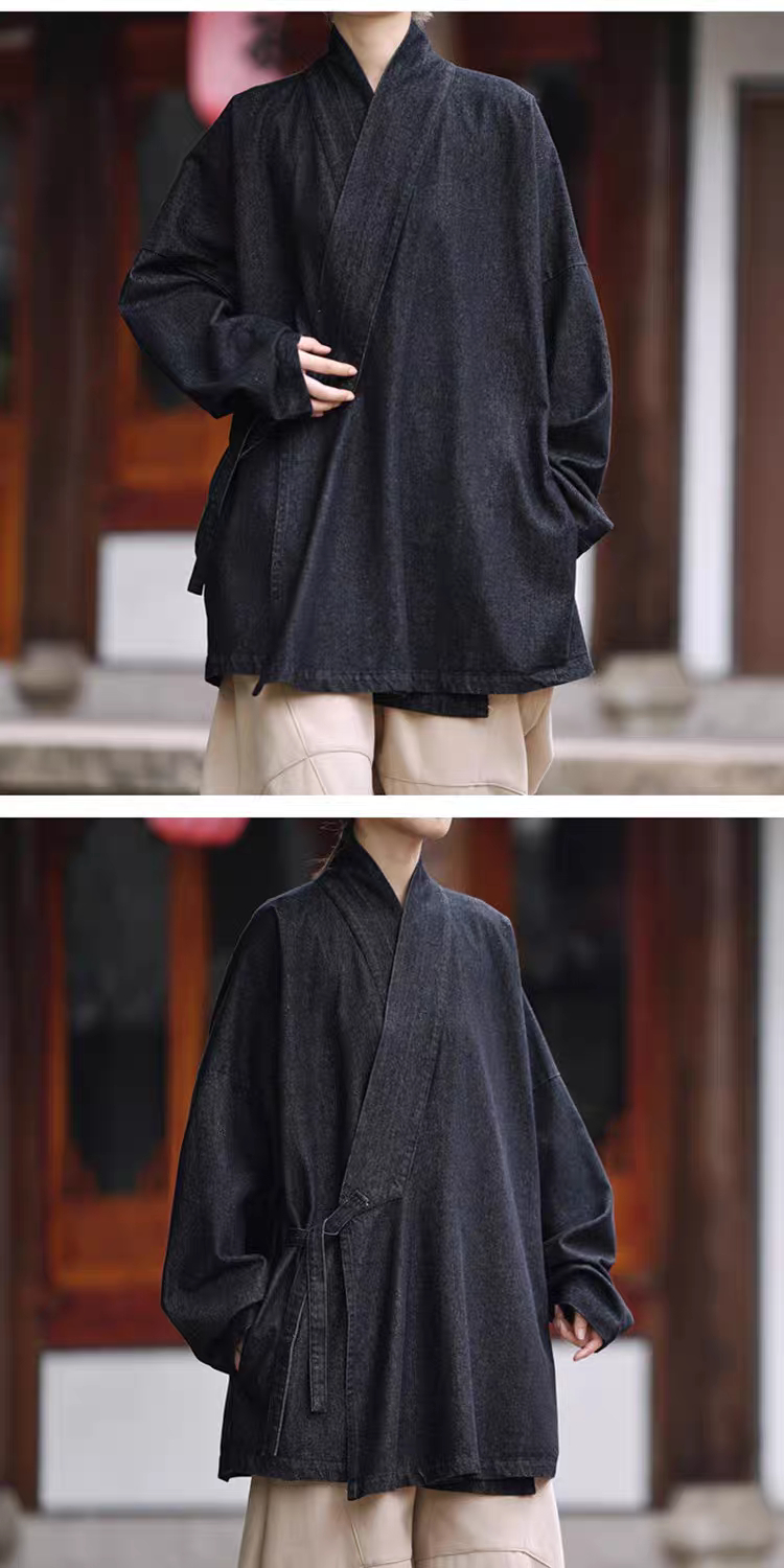 牛仔面料汉服外套也不错啊，就当牛仔外套穿。 ​​​