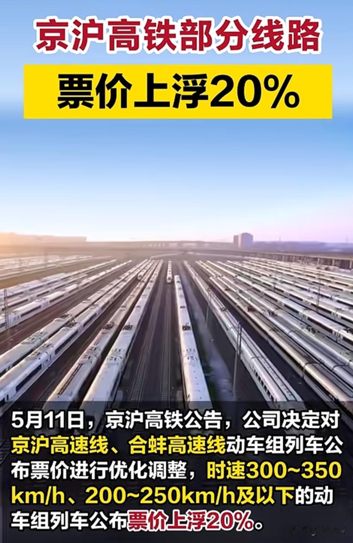 现在涨价，这不是火上浇油吗？最早北京到上海547，现在665，再涨，涨到到八百吗