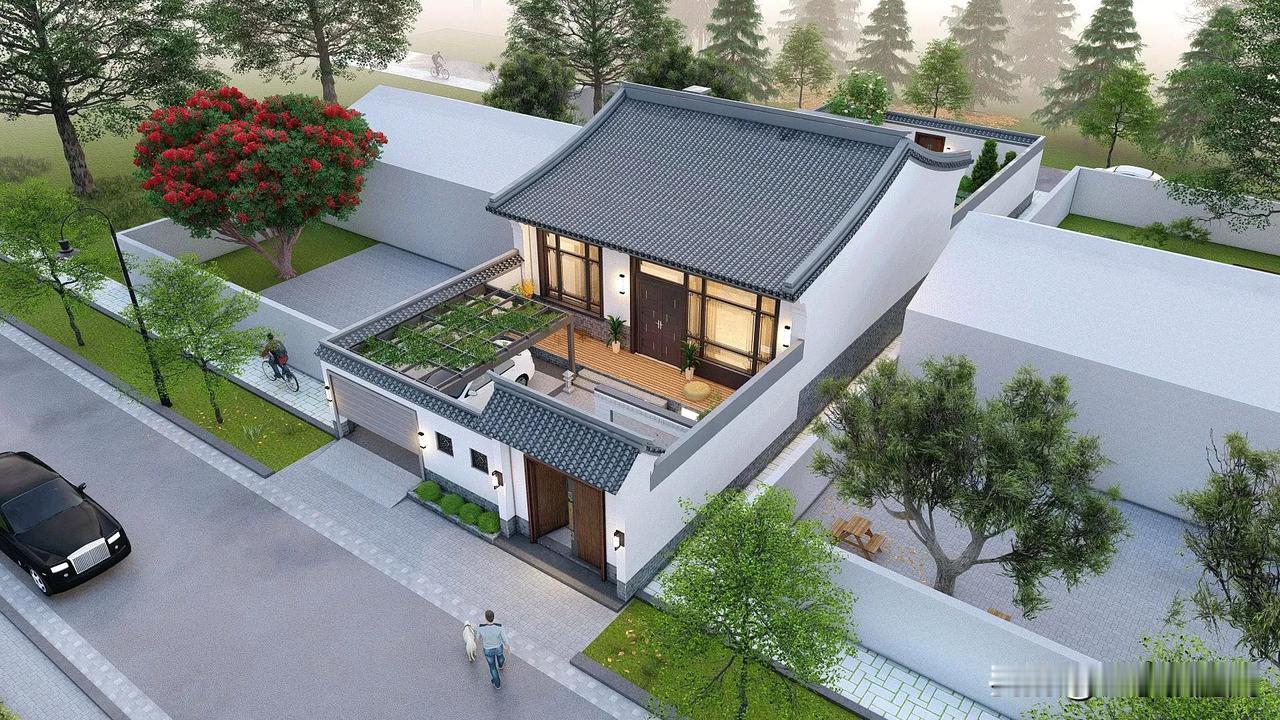 
中国人都有一种落叶归根的思想，老家农村自建房的庭院应该是大多数打工人心中最后的