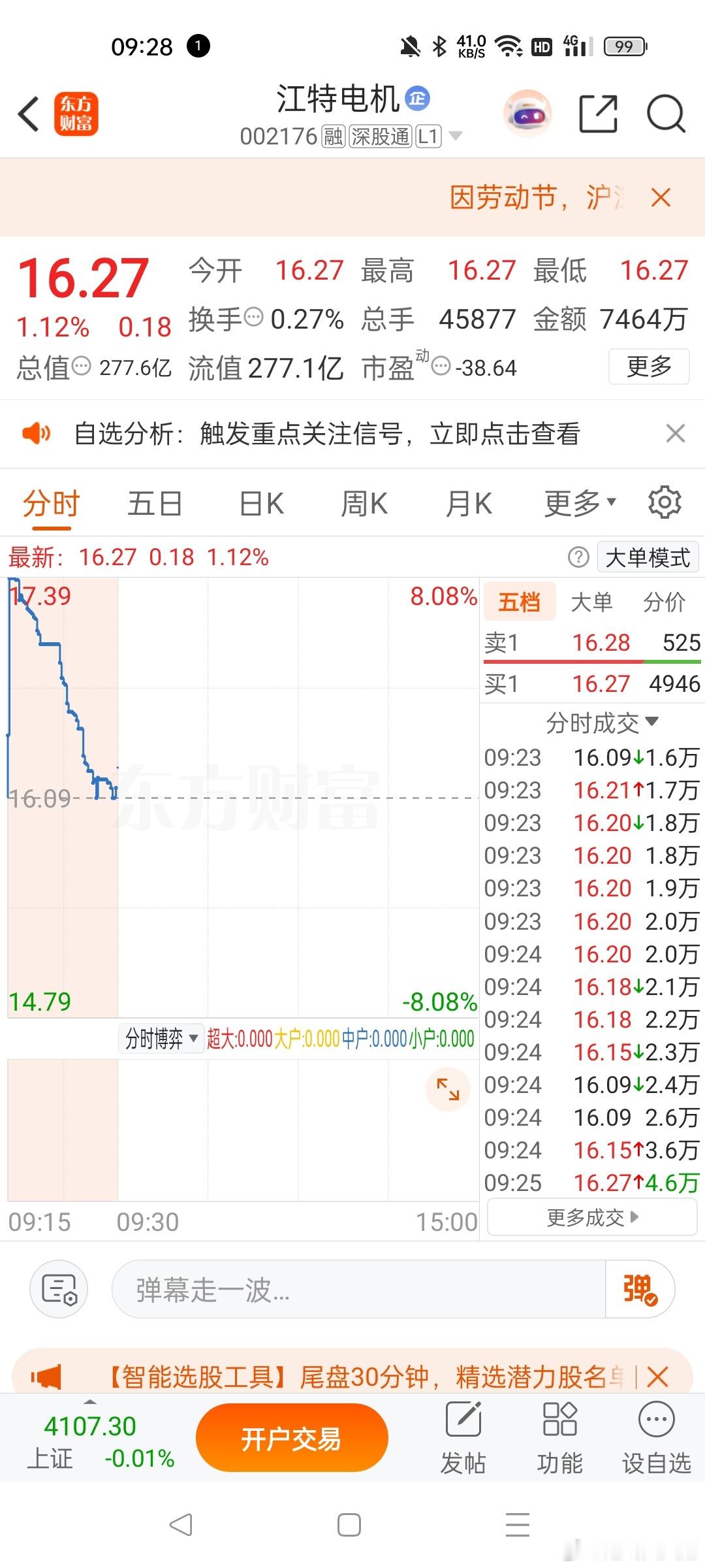 江特给了高开，大家可以自行把握