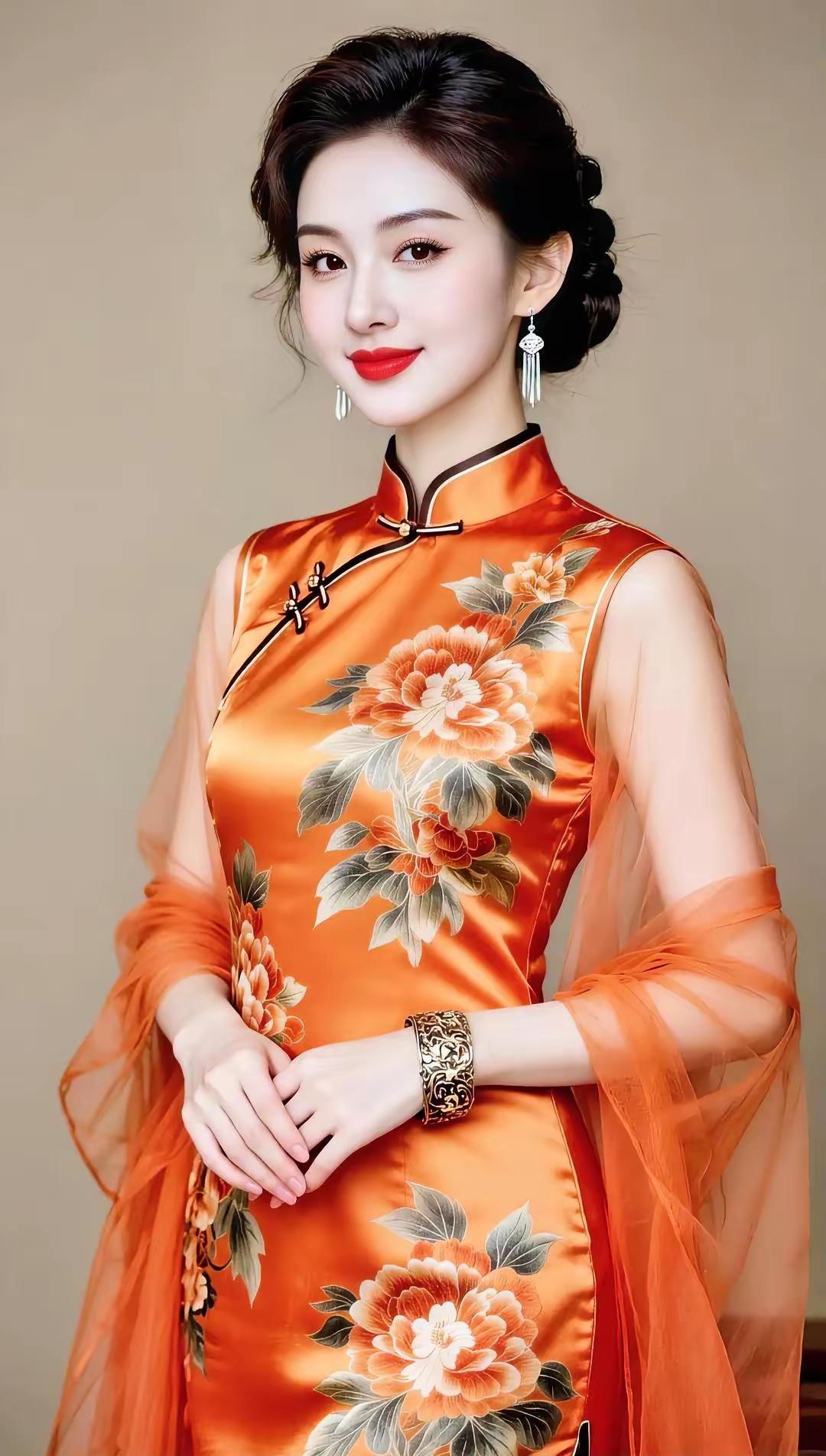 穿旗袍的女士真漂亮！