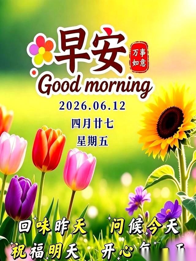 清晨七点，手机屏幕亮了。
屏幕上是一串色彩斑斓的“周五早安”问候，伴随着彩虹图标