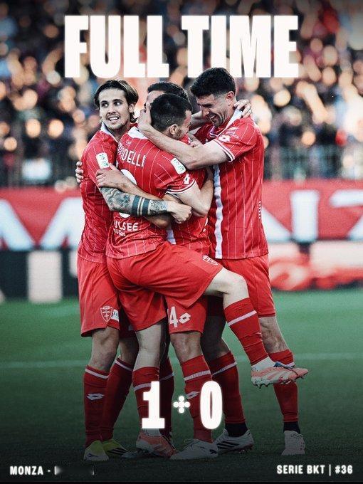 【蒙扎可能返回意甲】随着蒙扎意乙第36轮1-0摩德纳，他们目前暂时75分和威尼斯