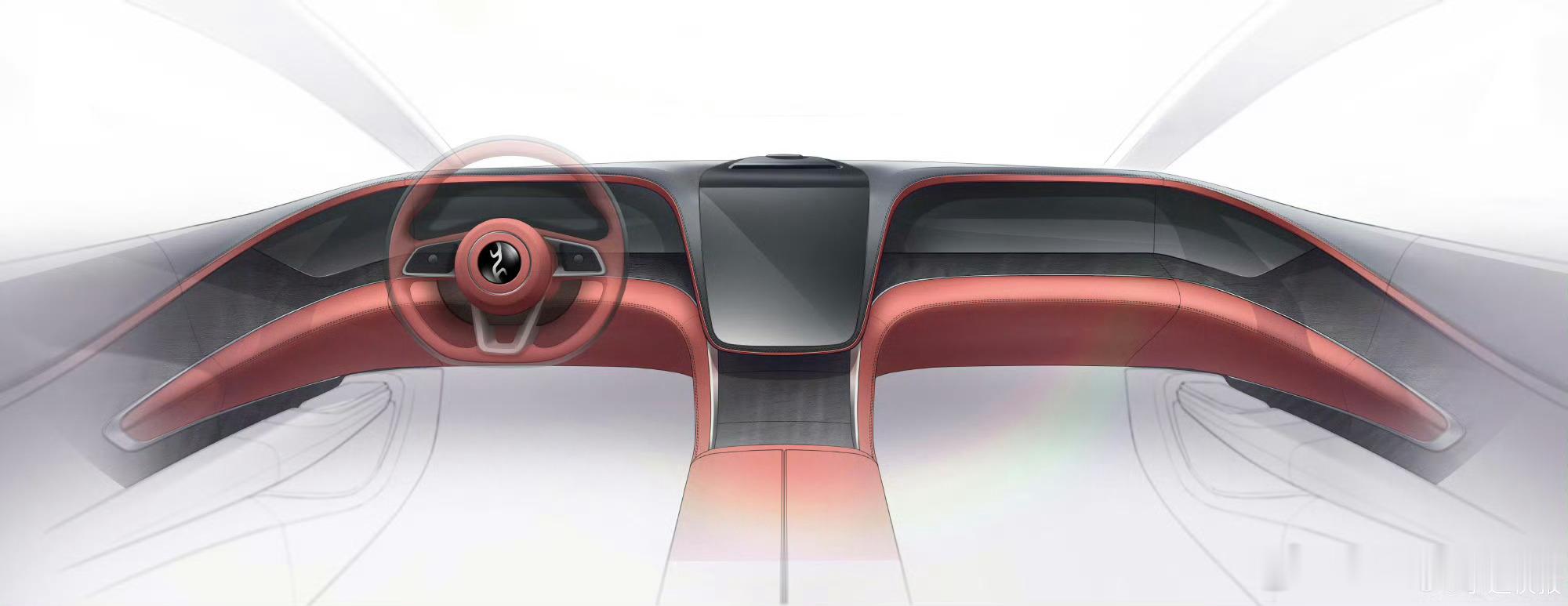 【仰望U7】座舱设计手稿来了~灵感源于宇宙悬浮星体并巧妙运用中轴对称设计取自“中
