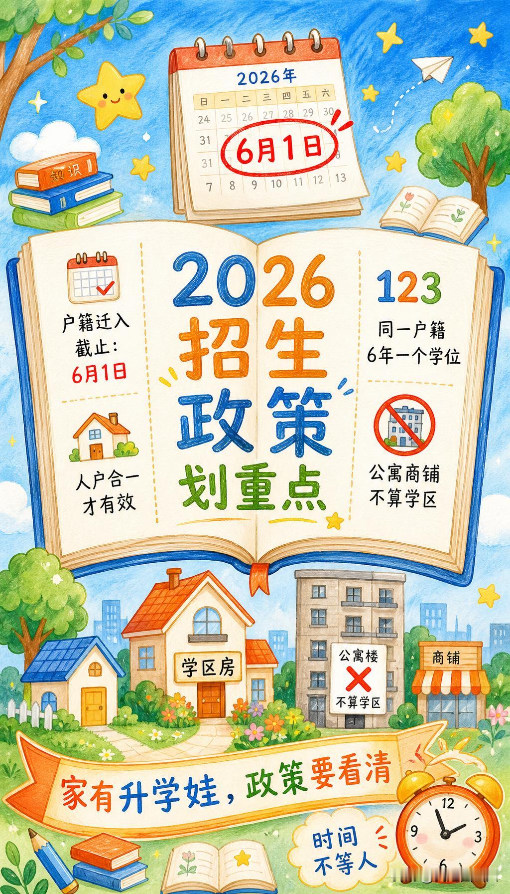 2026年乌市义务教育招生条件出炉！户籍迁入截止6月1日，这些房子不算学区

 