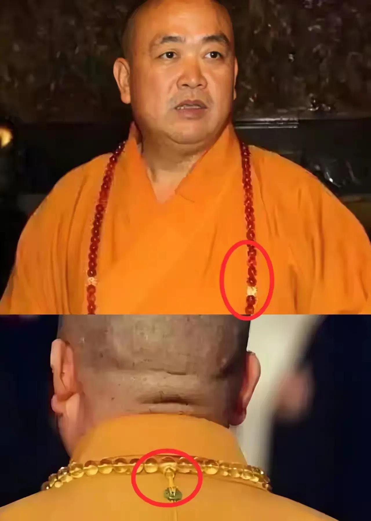 释永信那8串随身佛珠，原来都不是他的最爱。他真正上心的是串净水金珀珠，市值据说够