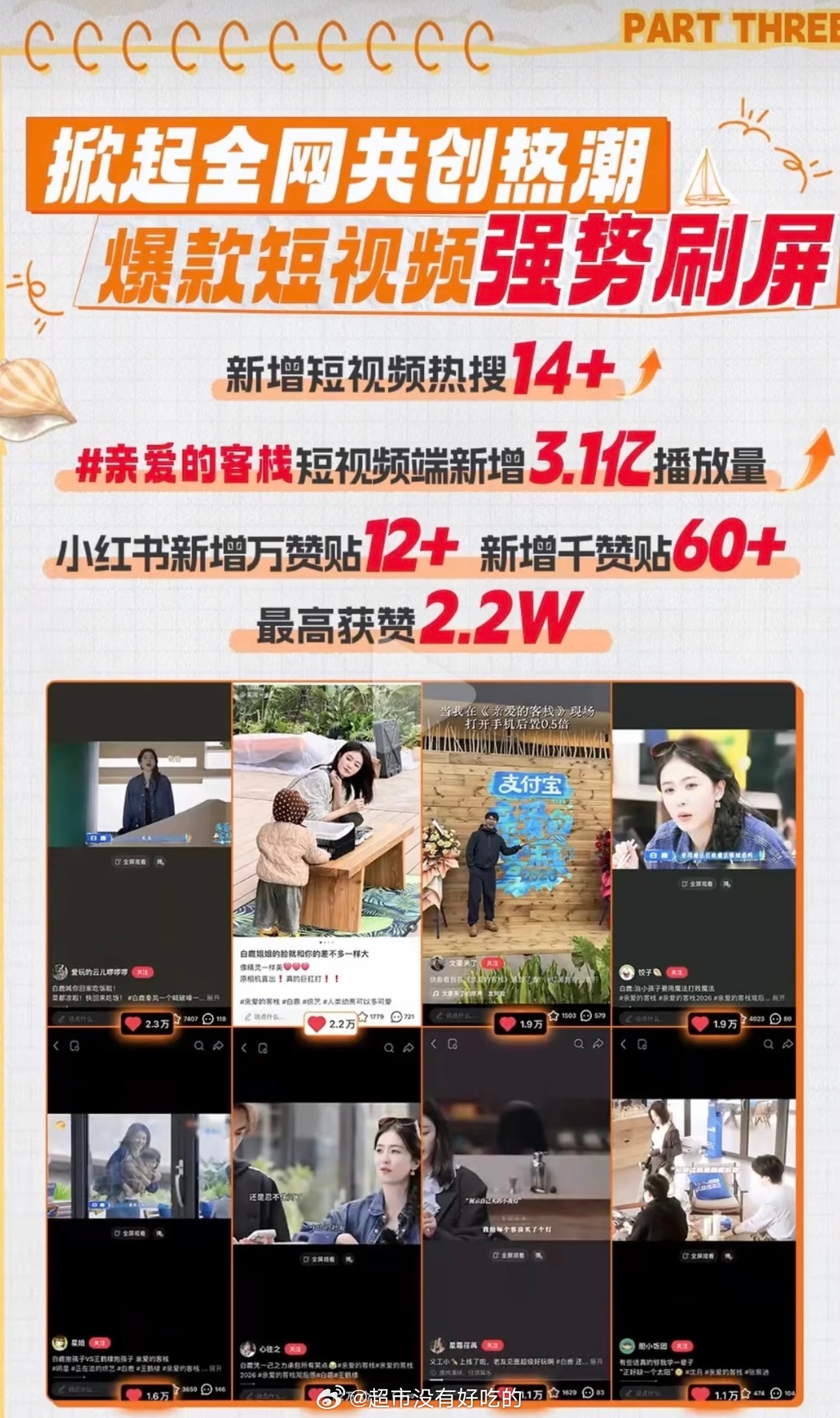 白鹿流量还是太大了只是飞行嘉宾而已官方战报做的像白鹿个人战报白鹿流量国民度还是太