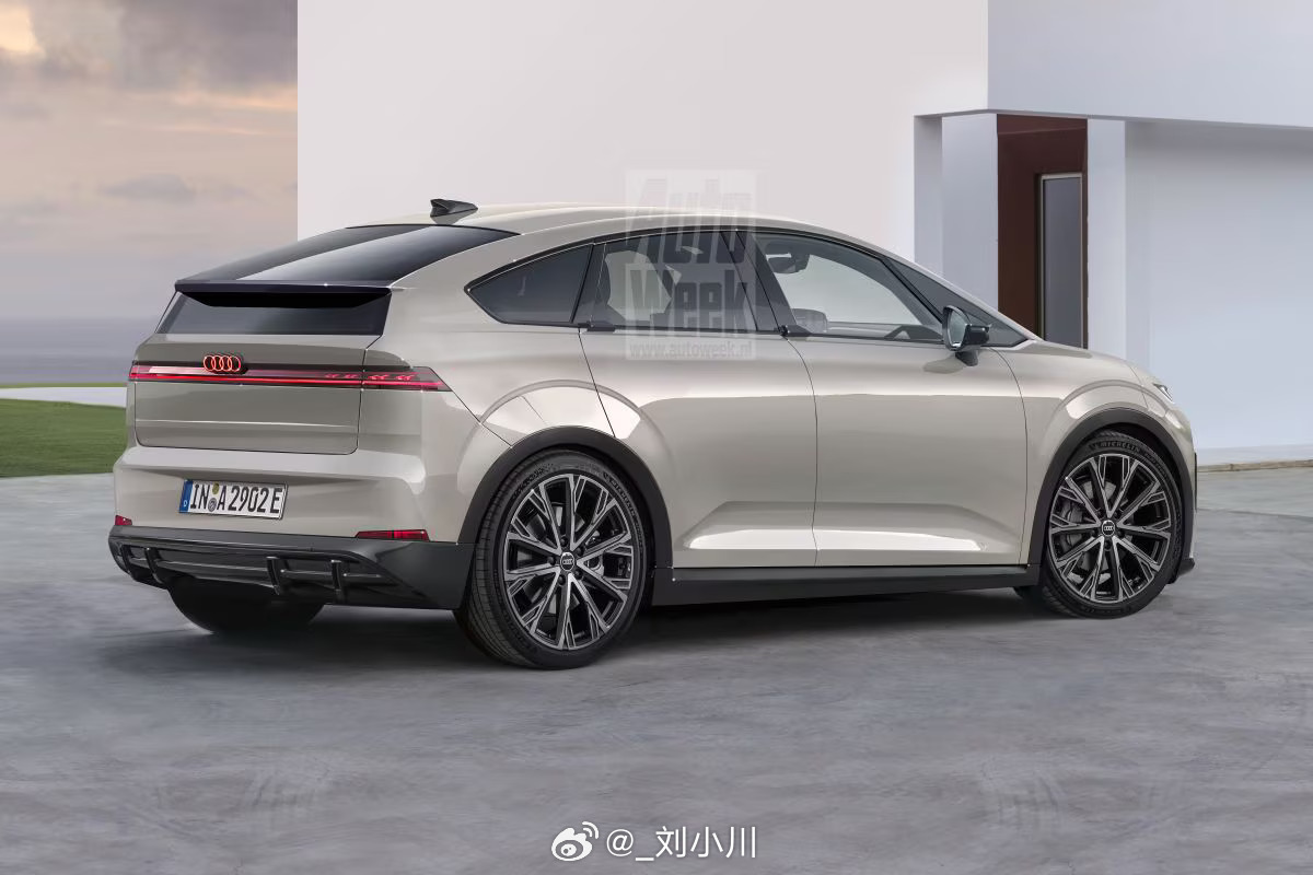 奥迪奥迪A2 e-tron最新效果图 图1和图2为奥迪A2 e-tron最新渲染