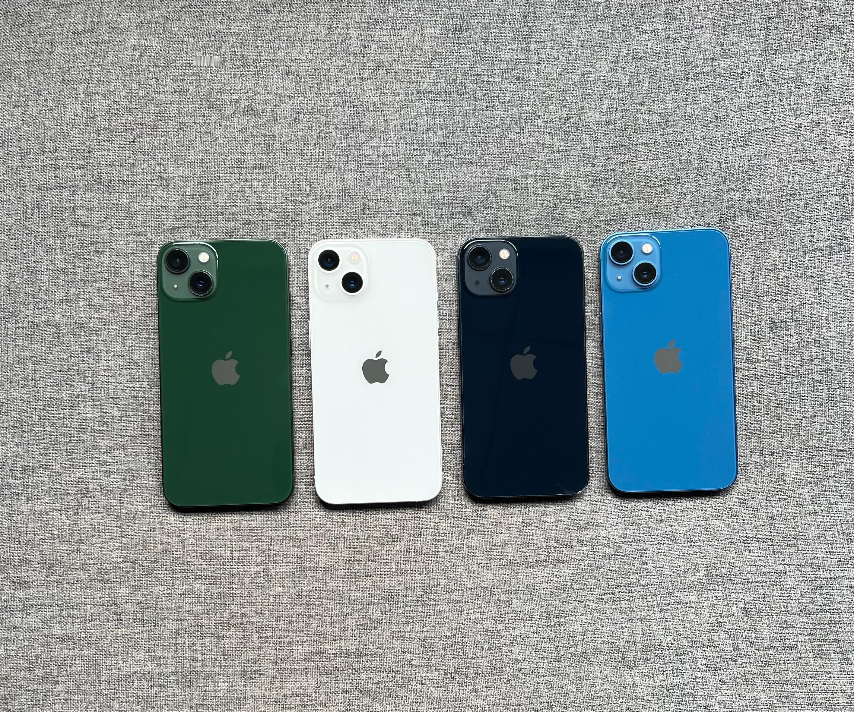 iPhone13系列，很好的备用机，性能够用，手感好。128绿色，256黑白蓝，