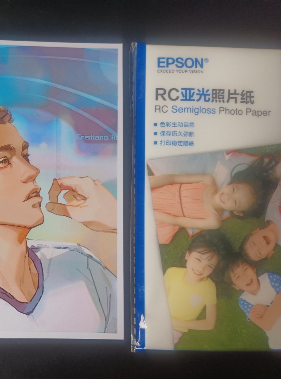 这个照片纸印出来好清晰颜色好还原，今天阴天拍不出来但颜色好好看btw柔造给我发的