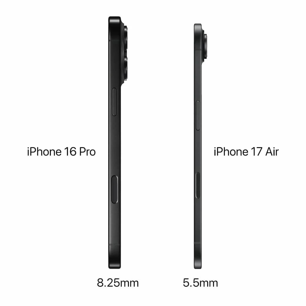 iPhone17Pro与17Air对比可以和iPhone 16 Pro做个对比，