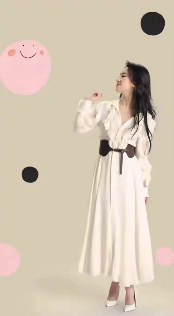 刘亦菲新造型！“白色衬衫式连衣裙”温柔又精致，不愧是神仙姐姐 