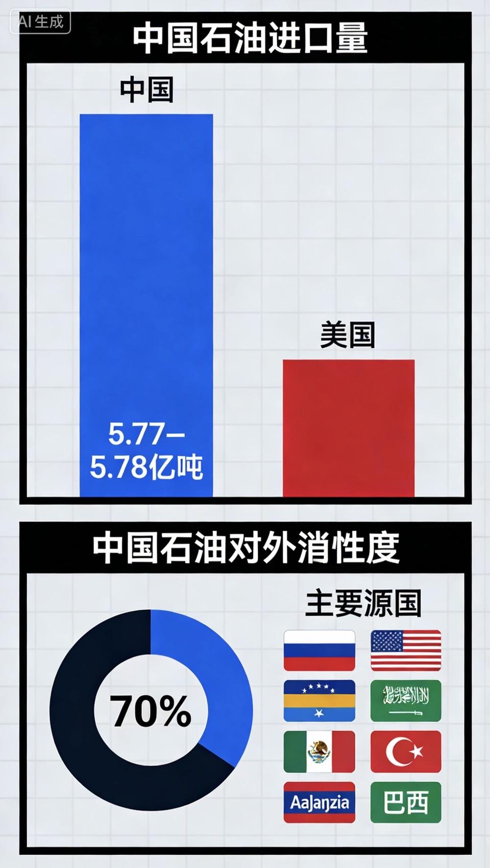 油源多国聚，中国需求旺。贸易往来忙，能源保稳长。新春佳节至，四海共吉祥。友邦情谊