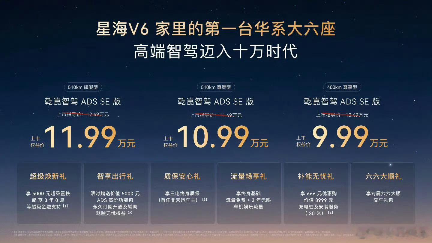 十万级华为乾崑ADSSE星海V6上市星海v6来了，10万就能买到ADS SE +