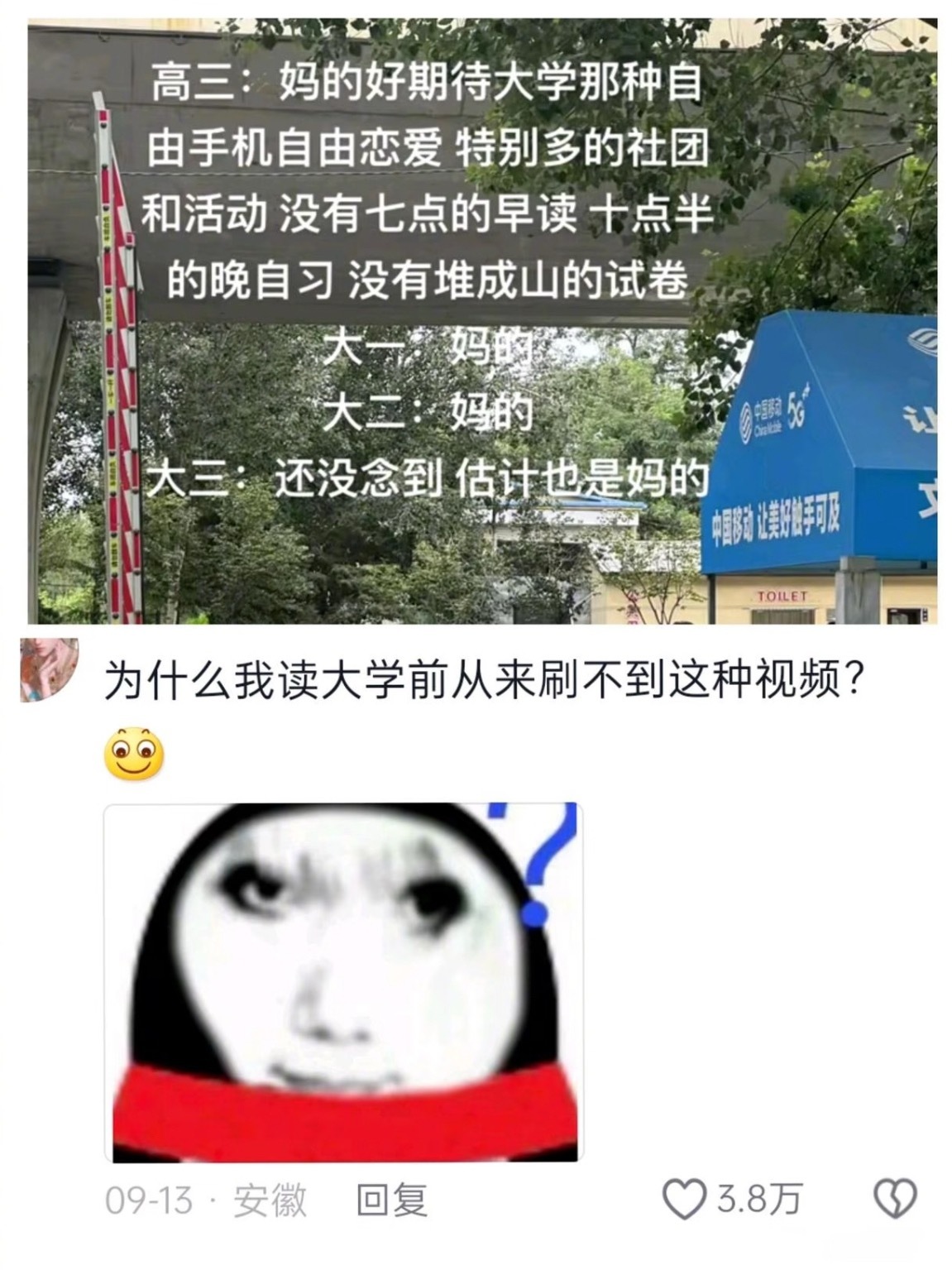 说好了上了大学就轻轻松松的