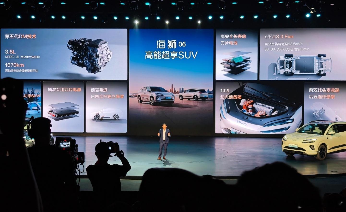 高能超享SUV海狮06 比亚迪海狮06来了，价格来到了13.98+，有纯电和混动