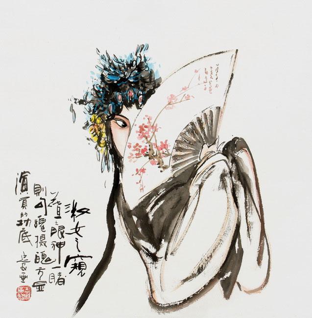 上联：扇掩桃花偷眼看
下联：[玫瑰]

网络图片/诚谢侵删