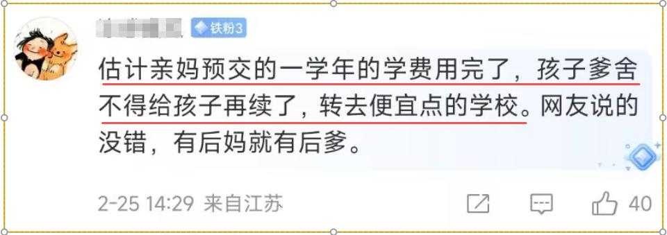 大S女儿被转学的热搜出来后，汪小菲立刻被骂了。还有人说估计是大S给交的学费用完了