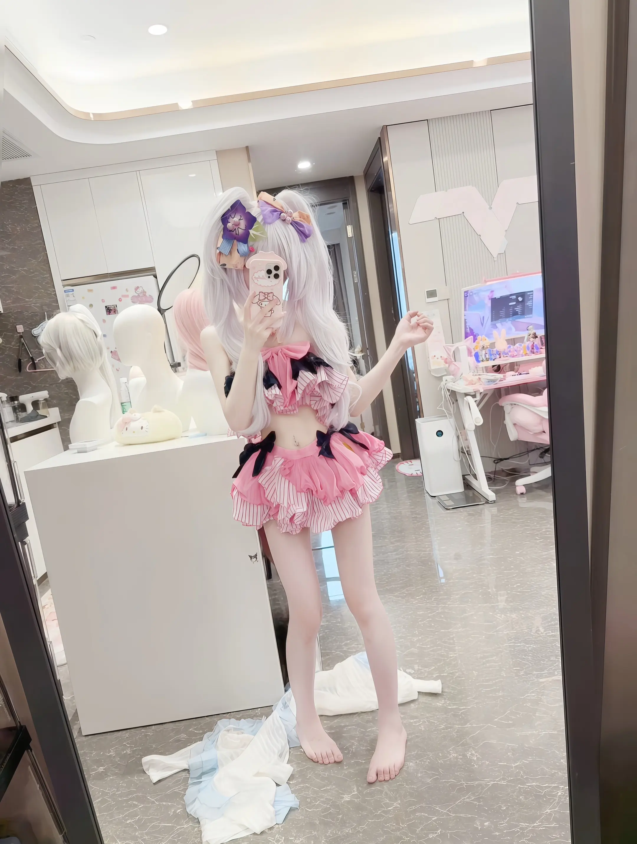早起就是没睡啦。