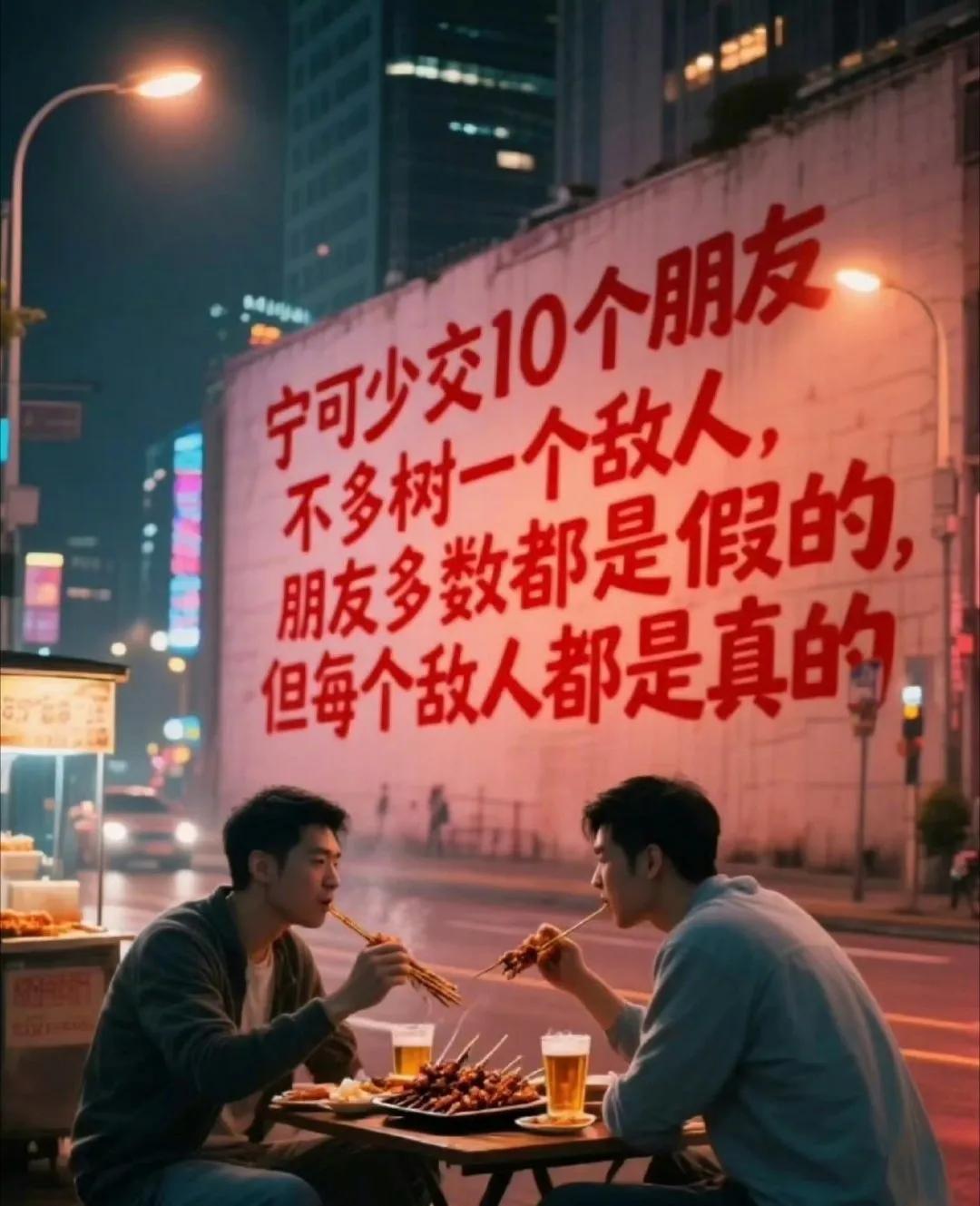 话可不能这么说，敌人再真也是敌人，朋友再假可能也有真朋友。