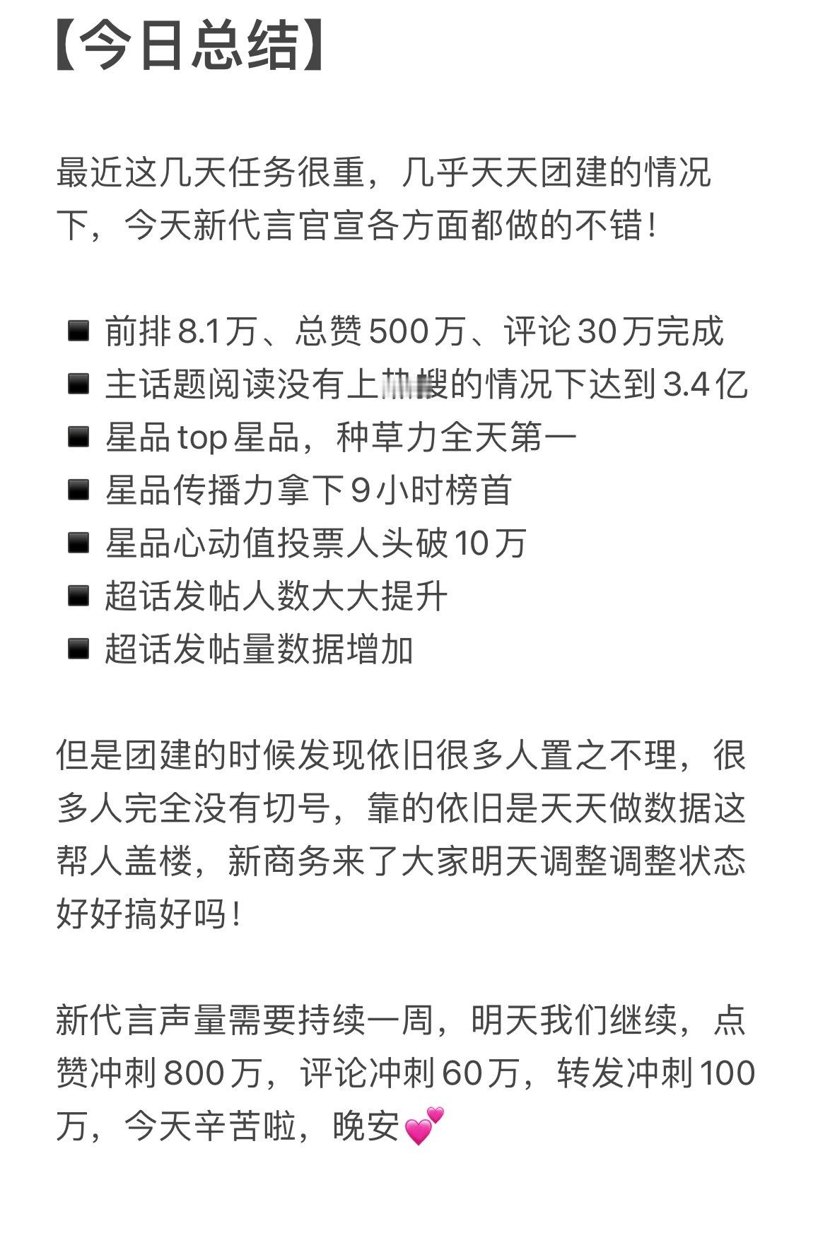 很久没有夸夸大家做📊了最近的📊强度我就不说了，我们一博宝宝2天5条微博，但是