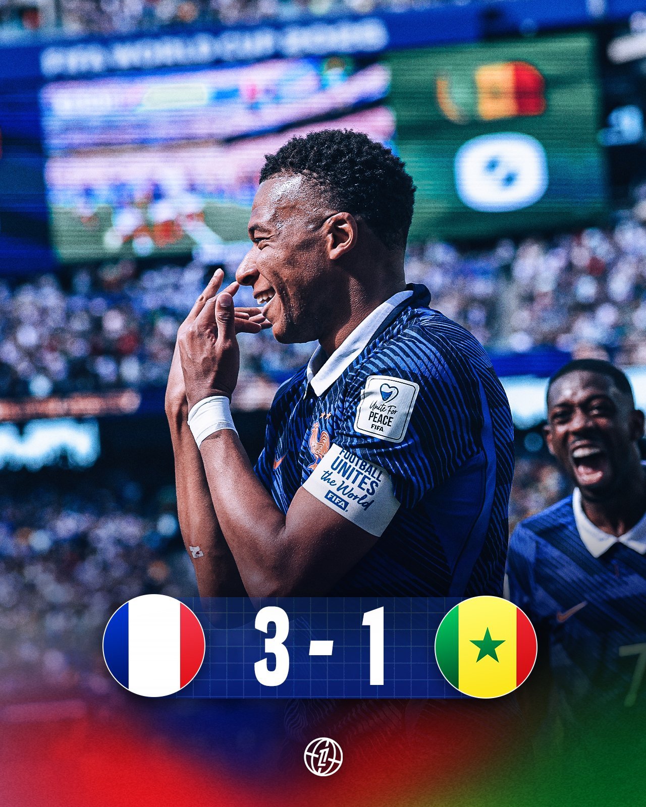🆚 2026世界杯I组小组赛第1轮，法国3-1击败塞内加尔⚽️ 巴尔科拉、姆巴