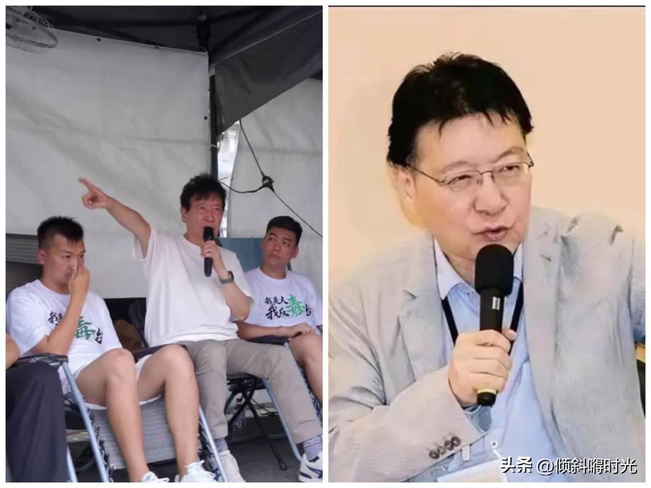 今天，媒体人赵少康也亲自前往凯道探视绝食的蓝营青年了，赵少康不仅向四位为“守护食