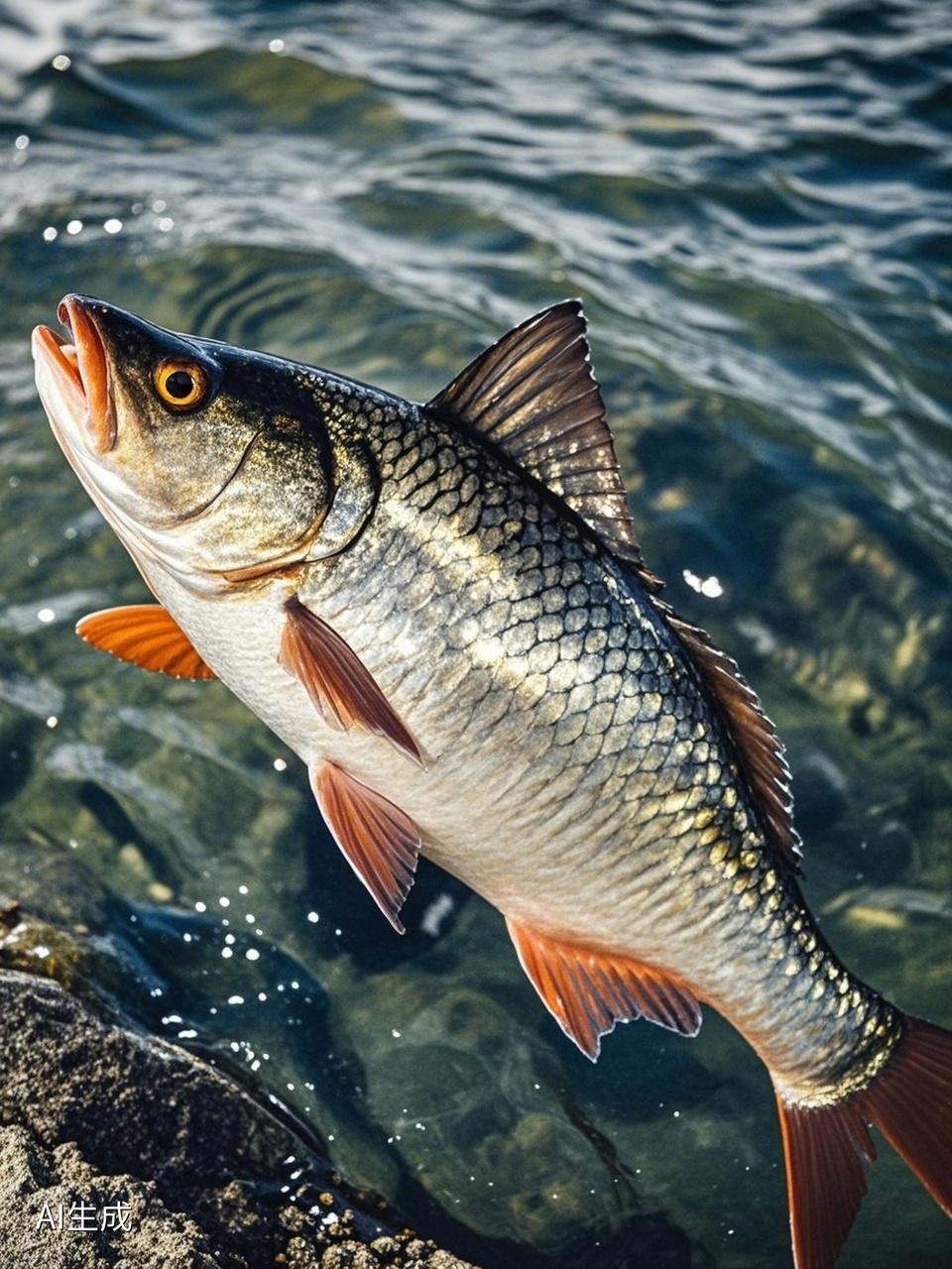 大哥正在钓鱼 30斤大鱼游过来要吃的 钓鱼的时候碰到大鱼，那可太刺激了！就像有大