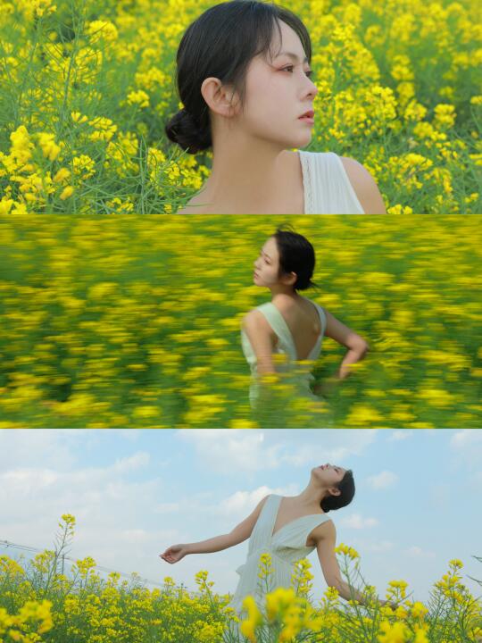 10分钟在路边的油菜花田拍了部春天的电影🎬