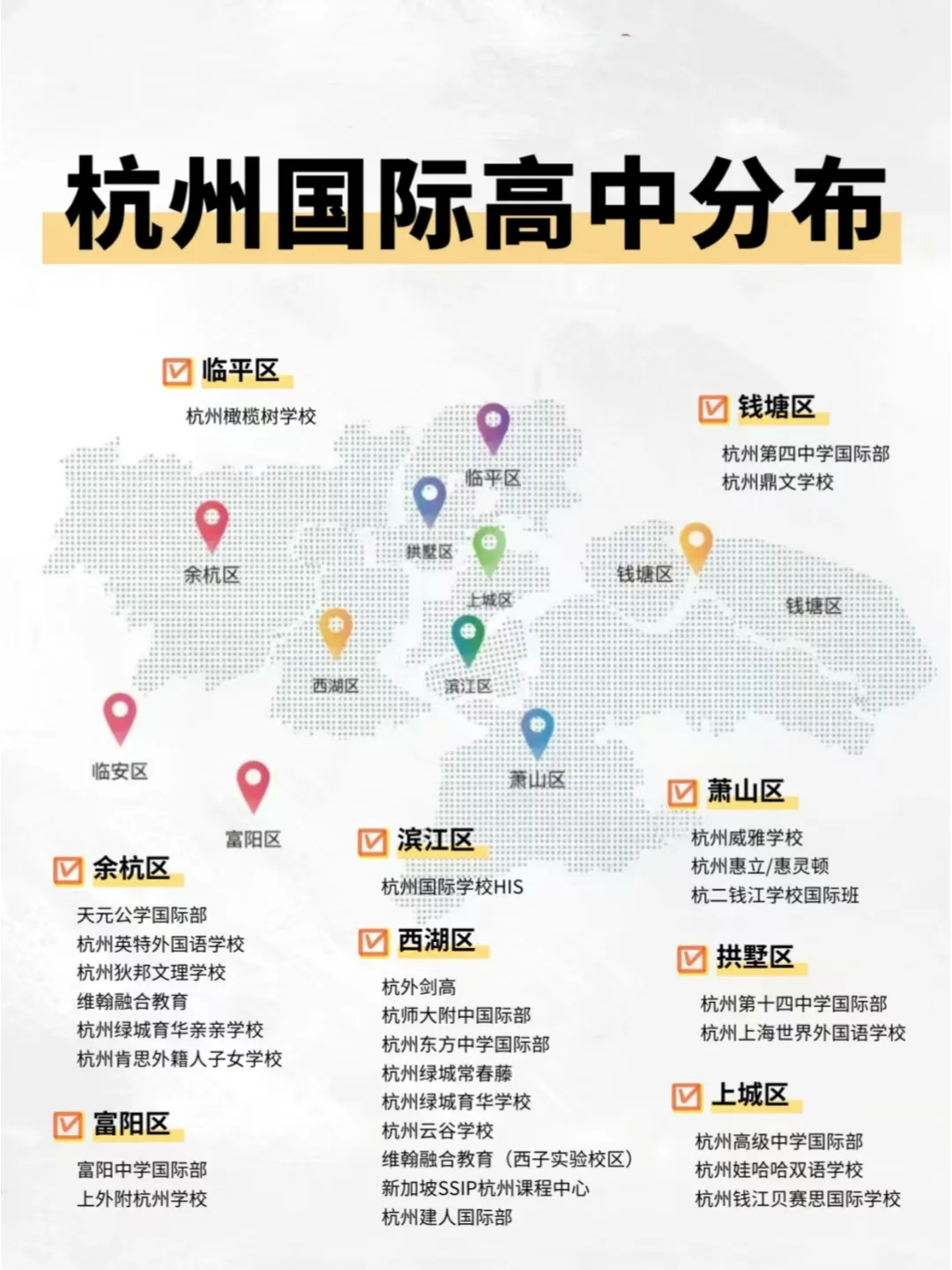 杭州国际学校一览表