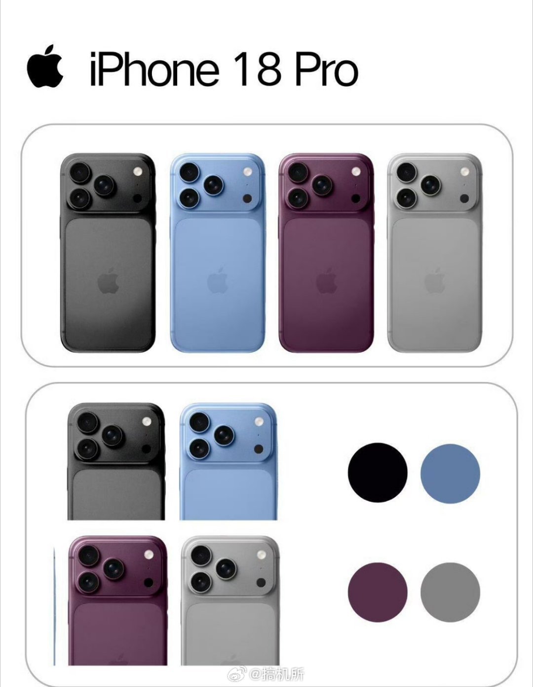 iPhone18ProMax配色iPhone18 Pro Max的浅蓝色还挺好看