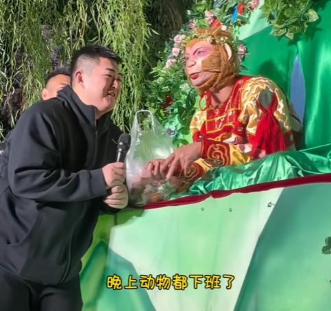 谁被赵大牛圈粉了？长春动植物园夜遇 “雪饼猴”，小两岁晚辈喊 “老叔” 超有东北