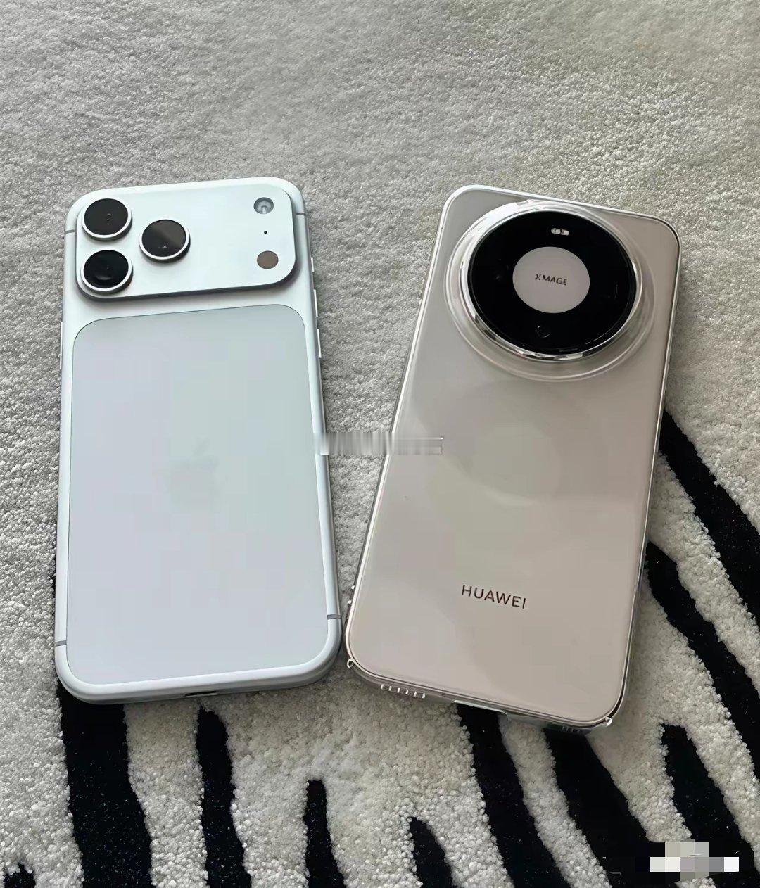 苹果和华为，选哪个呢？看外形还是华为更出色。 