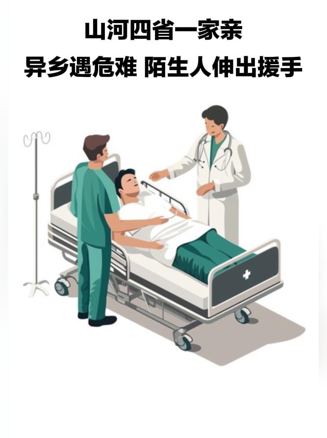 破防！独自旅游突发脑出血，五位陌生人在病房伸出援手。
 
出门在外最怕遇上突发意