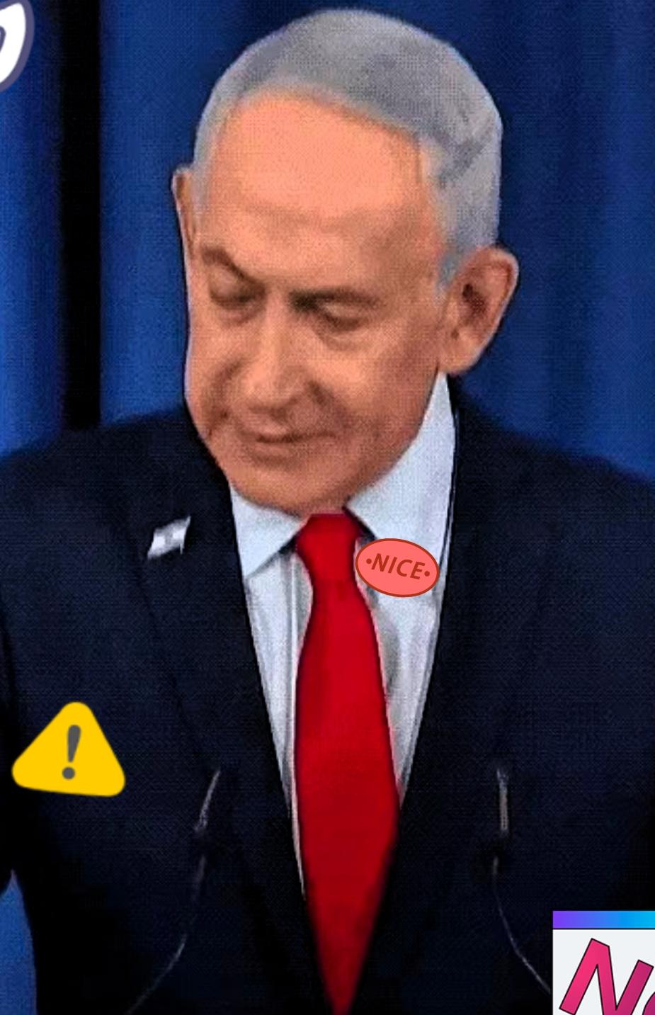 以色列总理内塔尼亚胡，当着一堆外国媒体的面，镜头开着，话筒开着，极其平静地，抛出