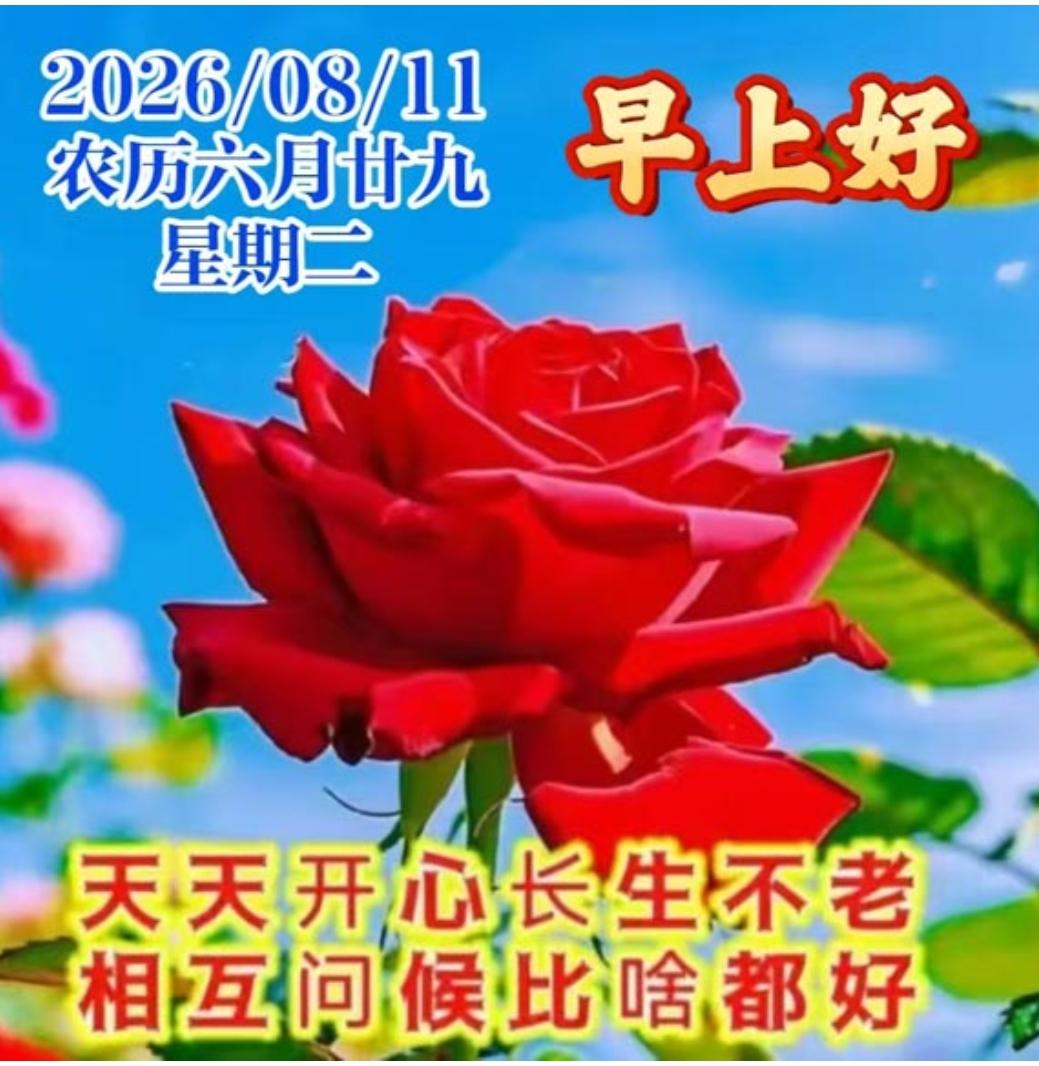 晨起回声好，健康没烦恼
气候如蒸笼，牵挂记心中；
轻轻送问候，祝福送凉风；
天热