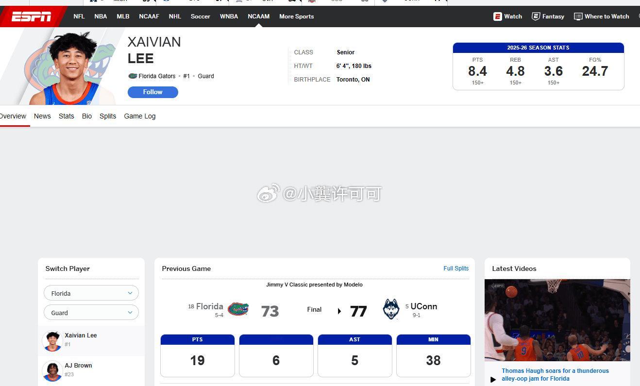 曾经与赵维伦互爆的加拿大国青控卫Xaivian Lee已经彻底轮为水货...关键
