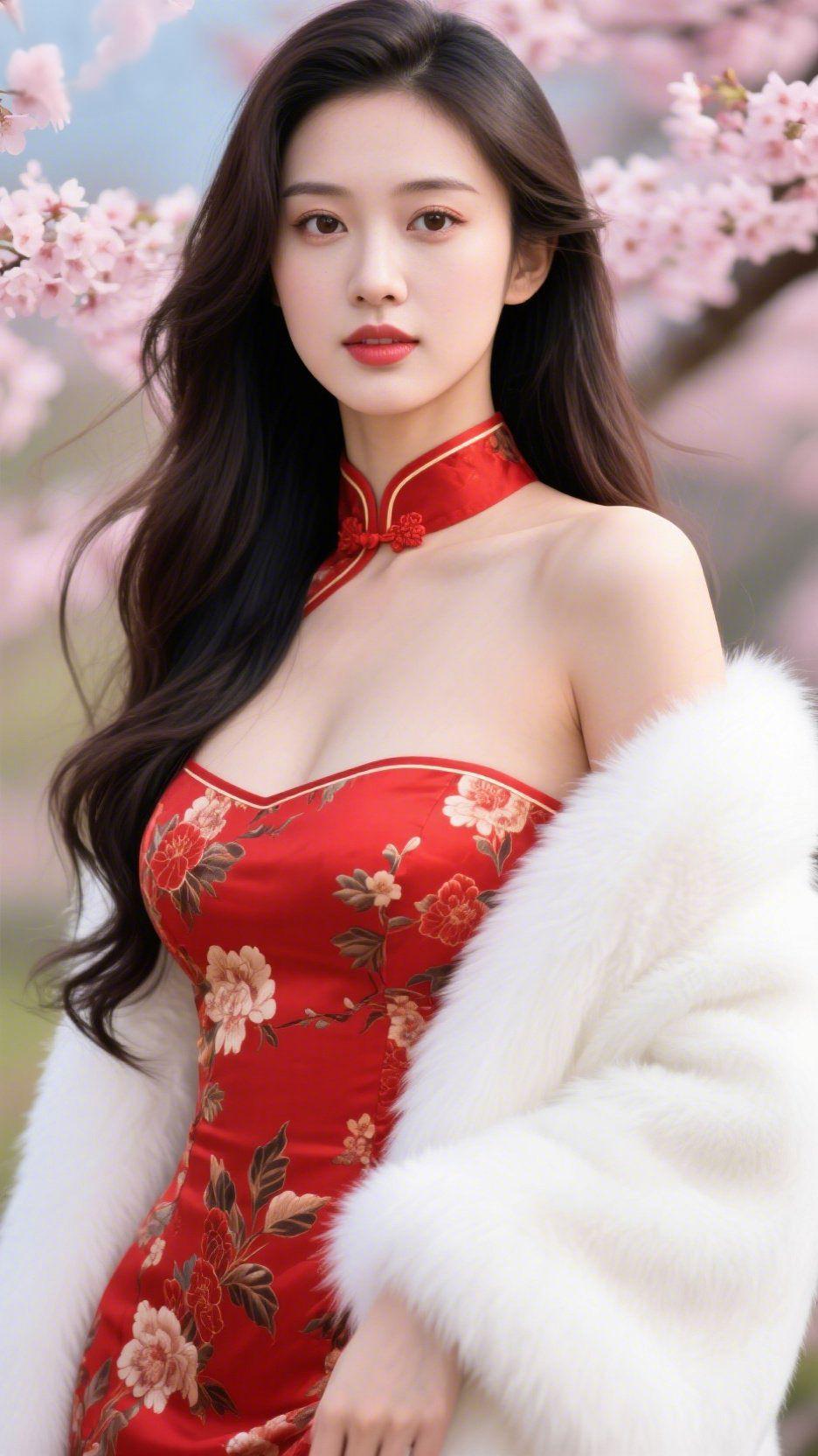花影漫揉春日柔
 
柔风缓缓拂过梢头，簇簇粉白的花轻轻摇曳，漫开一缕清淡的花香。