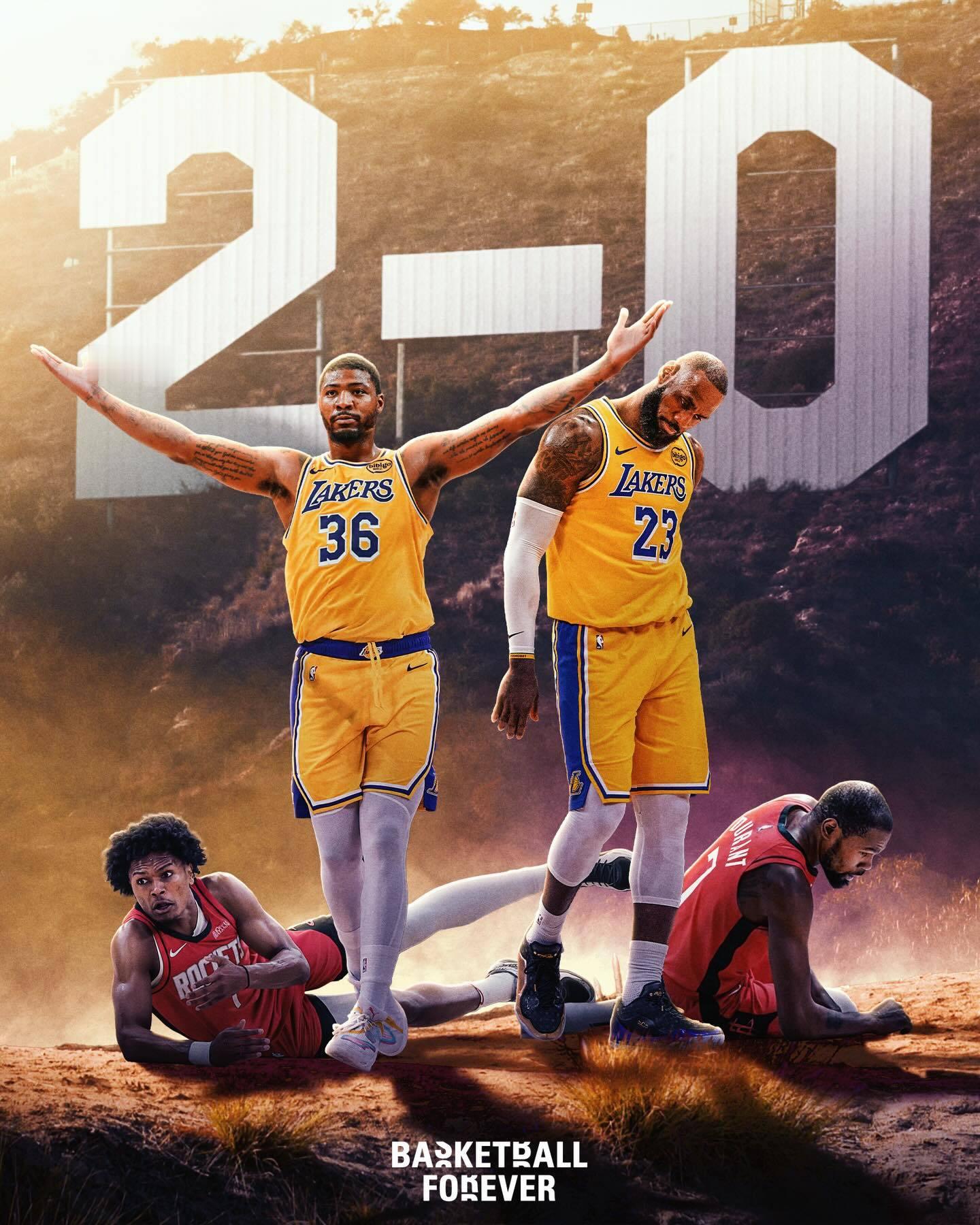 牛逼！湖人战胜火箭，系列赛2比0领先！！！——詹姆斯，28分8篮板7助攻——斯马