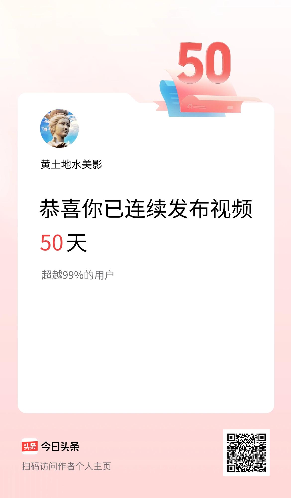 我在头条连续视频投稿50天